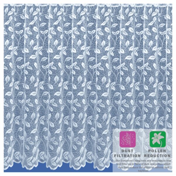 Jersey is a beautiful all over leaf design with simple scallop.