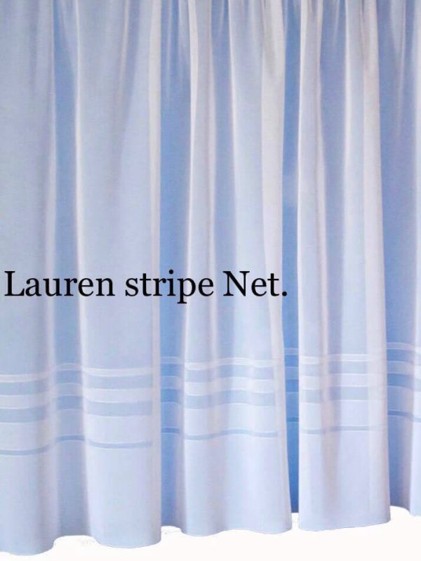 lauren stripe net curtain